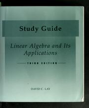 Cover of: Linear algebra and its applications: Study guide