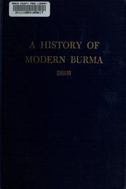 Cover of: A history of modern Burma