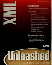 Cover of: XML unleashed by Michael Morrison