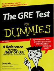 The GRE test for dummies by Suzee Vlk