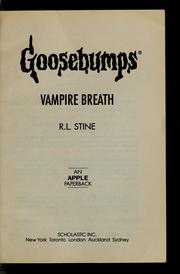 Cover of: Goosebumps: Vampire breath by R. L. Stine
