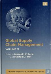Global supply chain management by Masaaki Kotabe