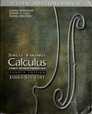 Cover of: Student solutions manual for Stewart's Single variable calculus by Daniel D. Anderson