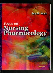 Cover of: Focus on nursing pharmacology