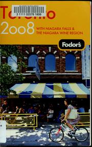 Fodor's 2008 Toronto by Joanna G. Cantor