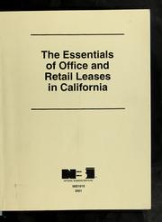 Cover of: The essentials of office and retail leases in Pennsylvania by Timothy B. Anderson