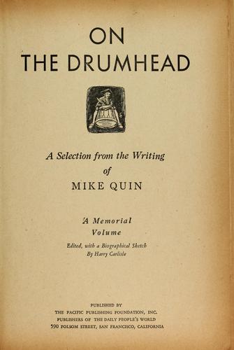 On the drumhead by Mike Quin