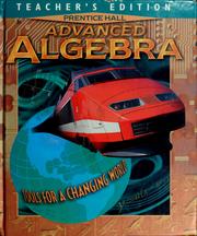 Cover of: Prentice Hall advanced algebra by Allan E. Bellman