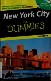 Cover of: New York City for dummies by Brian Silverman