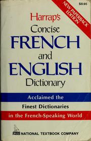 Cover of: Harrap's concise French and English dictionary