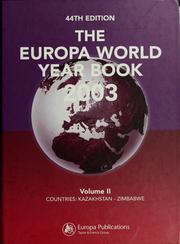 Cover of: The Europa world year book 2003 by 