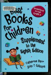 Cover of: Best books for children, supplement to the 8th edition: preschool through grade 6