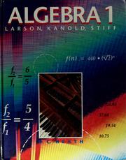 Cover of: Algebra 1