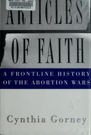 Cover of: Articles of faith by Cynthia Gorney, Cynthia Gorney