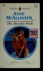 Cover of: The Alexakis Bride by Anne McAllister