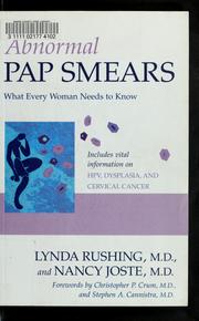 Cover of: Abnormal pap smears by Lynda Rushing