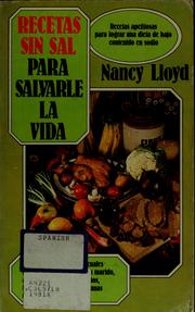 Cover of: Recetas sin sal para salvarle la vida