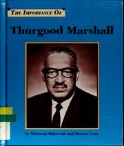 Cover of: Thurgood Marshall by Deborah Hitzeroth