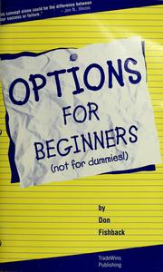 Cover of: Options for beginners by Don Fishback