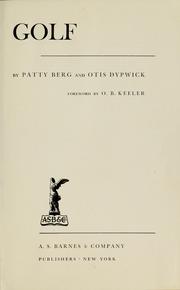 Cover of: Golf by Patty Berg
