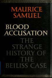 Cover of: Blood accusation by Maurice Samuel