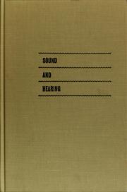 Cover of: Sound and hearing | Charles Gramet
