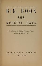 Big book for special days by Irene F. Page