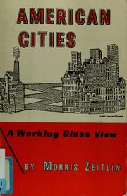 Cover of: American cities: a working class view