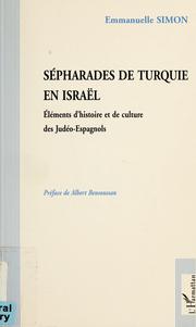Cover of: Sépharades de Turquie en Israël by Emmanuelle Simon