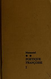 Cover of: Poetique françoise