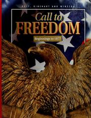 Cover of: Call to freedom: beginnings to 1877