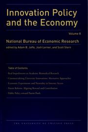 Cover of: Innovation policy and the economy
