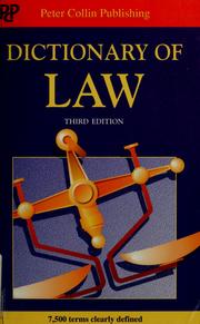 Dictionary of law by P. H. Collin