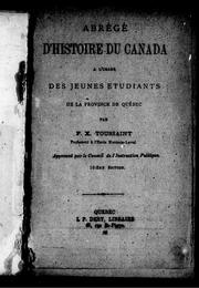 Cover of: Abrégé d'histoire du Canada by F. X. Toussaint