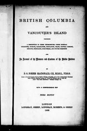 Cover of: British Columbia and Vancouver's Island by Duncan George Forbes Macdonald
