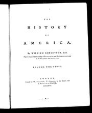 The history of America by William Robertson