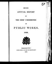 Cover of: Second annual report of the chief commissioner of public works, 1856