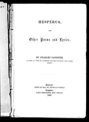 Cover of: Hesperus and other poems and lyrics by Charles Sangster, Charles Sangster