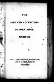 Cover of: The life and adventures of John Nicol, mariner by John Nicol