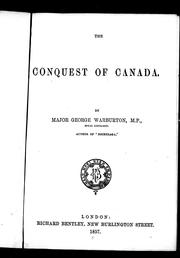 Cover of: The conquest of Canada | George Warburton