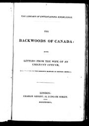 The backwoods of Canada by Catherine Parr Traill