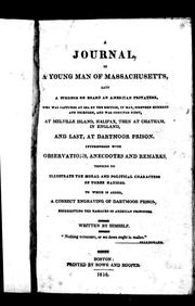 Cover of: A journal of a young man of Massachusetts by Benjamin Waterhouse