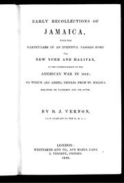 Early recollections of Jamaica by B. J. Vernon
