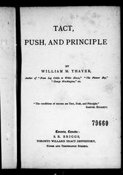 Cover of: Tact, push and principle
