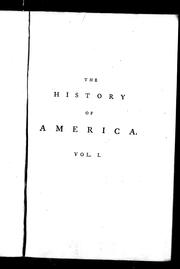 Cover of: The history of America by William Robertson