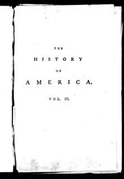 Cover of: The history of America by William Robertson, William Robertson