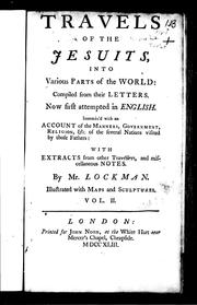 Cover of: Travels of the Jesuits, into various parts of the world by John Lockman