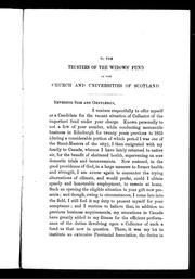 Cover of: To the trustees of the widows' fund of the church and universities of Scotland
