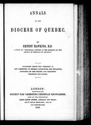 Cover of: Annals of the Diocese of Quebec by Ernest Hawkins