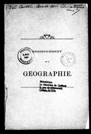 Front cover of Enseignement de la géographie by Unknown